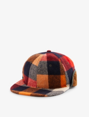 RRL: Check-print wool baseball cap