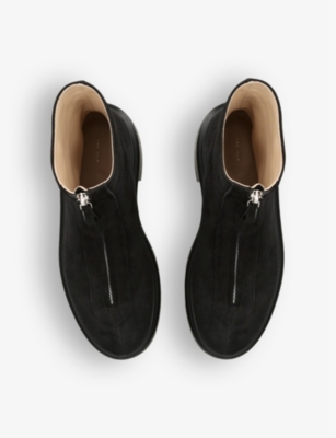 The Row Zipped Ankle Boots In Black