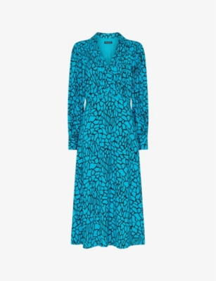 WHISTLES: Terrazzo geometric-print woven midi dress