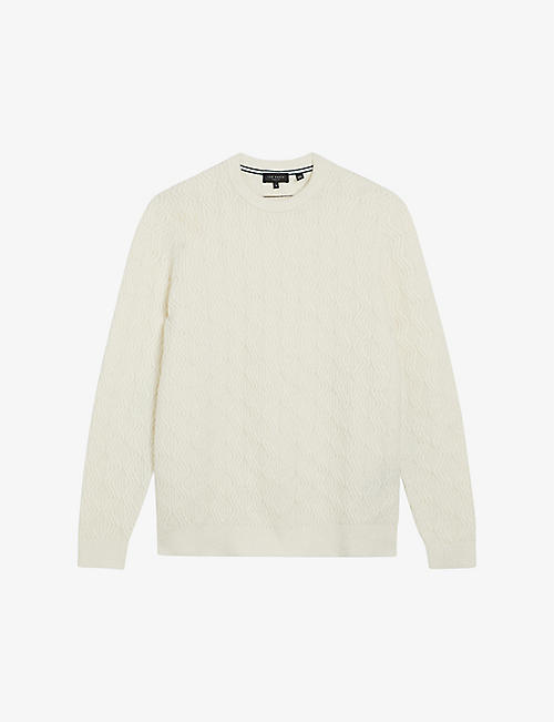TED BAKER: Atchet cable-knitted jumper