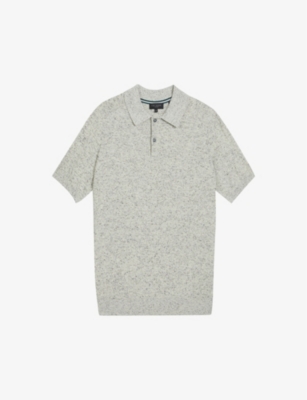 TED BAKER: Ustee marled knitted polo shirt