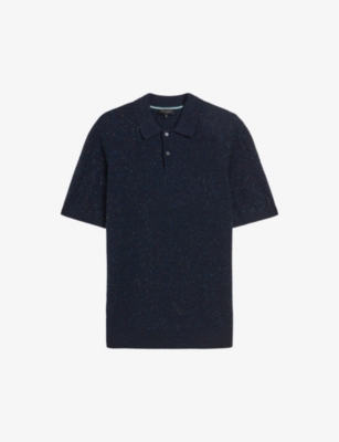 TED BAKER: Ustee marled knitted polo shirt