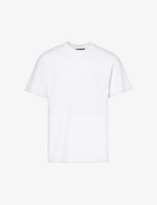 Nahmias Mens White Hidden Logo Short-sleeved Cotton-jersey T-shirt