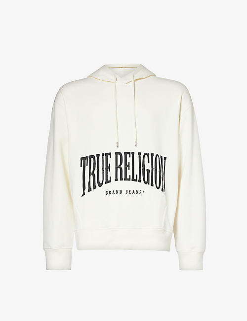 TRUE RELIGION: Arch relaxed-fit cotton-blend hoody