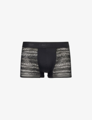 CALVIN KLEIN - Open-weave low-rise stretch-woven trunks | Selfridges.com