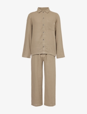 CALVIN KLEIN: Brand-patch cotton pyjamas