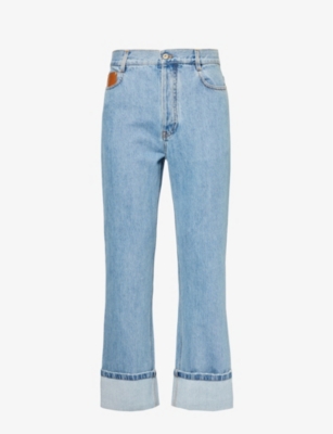 LOEWE: Turn-Up mid-rise straight-leg jeans