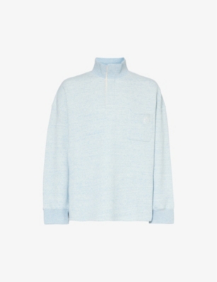LOEWE: High-neck brand-embroidered cotton-jersey sweatshirt