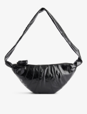 Lemaire Womens Black Croissant Medium Leather Cross-body Bag