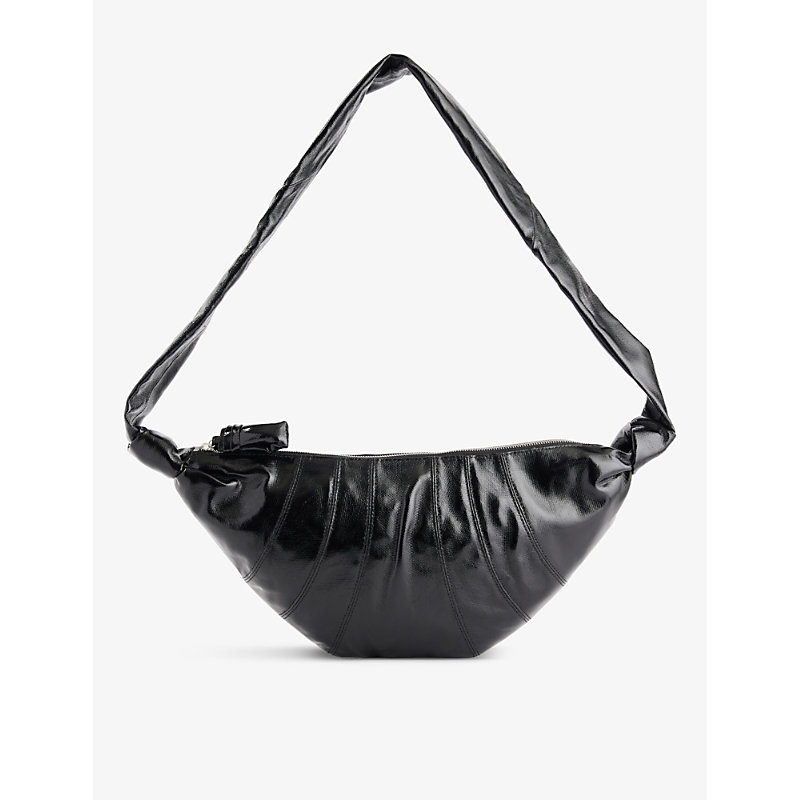 Lemaire Womens Black Croissant Medium Leather Cross-body Bag