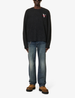 Shop Vayder Men's Sebastian Straight Faded Regular-fit Straight-leg Stretch-denim Jeans