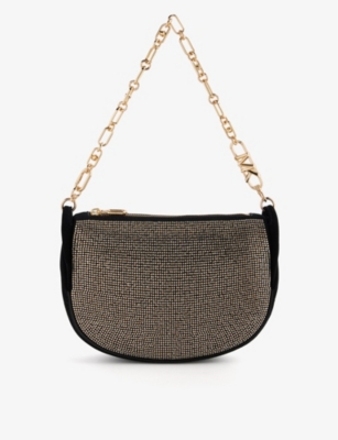 MICHAEL MICHAEL KORS: Kendall rhinestone-embellished leather shoulder bag