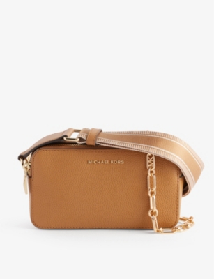 MICHAEL MICHAEL KORS: Jet Set leather cross-body bag