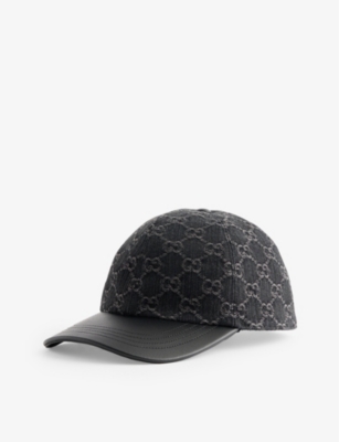 GUCCI: Branded-print six-panel cotton cap