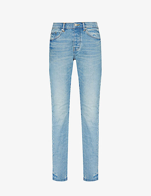 PURPLE BRAND: 90s slim-fit low-rise stretch-denim jeans