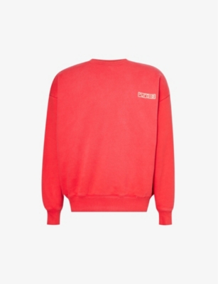 PURPLE BRAND: Branded fleece-lined cotton-jersey sweatshirt