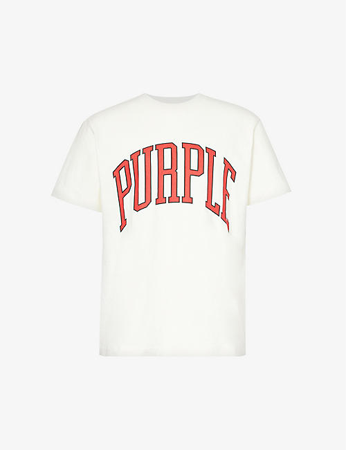 PURPLE BRAND: Heavy branded-print cotton-jersey T-shirt