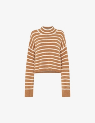 Whistles Striped Knitted Jumper In Multi-coloured