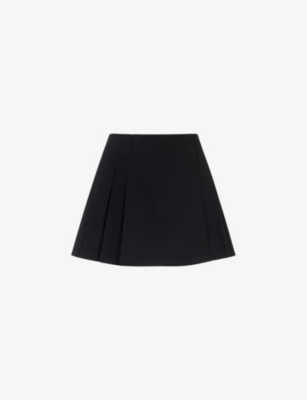 WHISTLES: Pleated cotton mini skirt