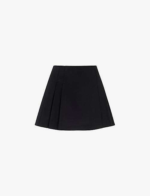 WHISTLES: Pleated cotton mini skirt