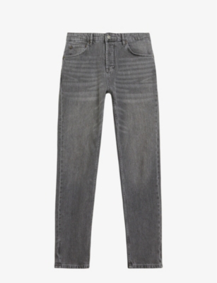 Ted Baker Elvvis Slim-leg Stretch-denim Jeans In Grey