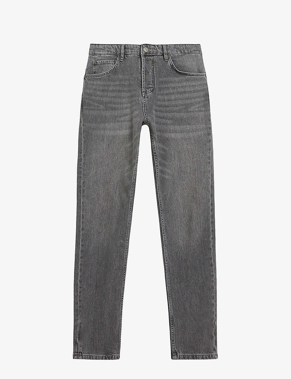 Ted Baker Elvvis Slim-leg Stretch-denim Jeans In Grey