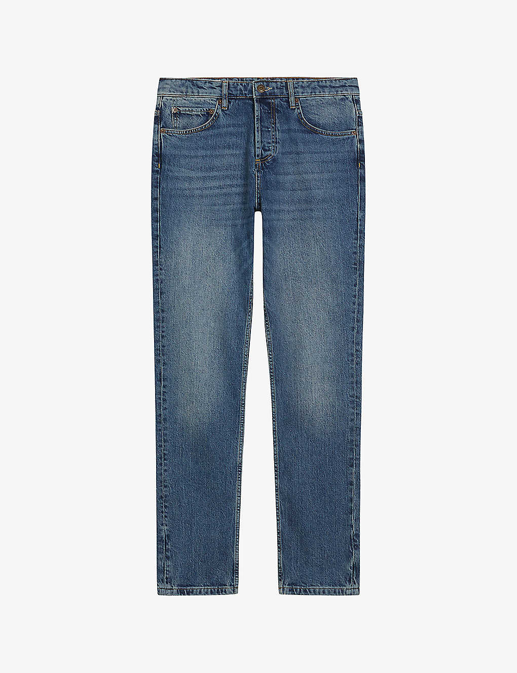 Ted Baker Mens Mid-blue Elvvis Slim-leg Stretch-denim Jeans