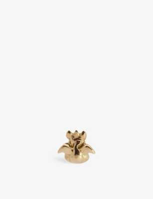 The Alkemistry Womens Yellow Gold Chubby Dragon 18ct Yellow-gold Single Stud Earring