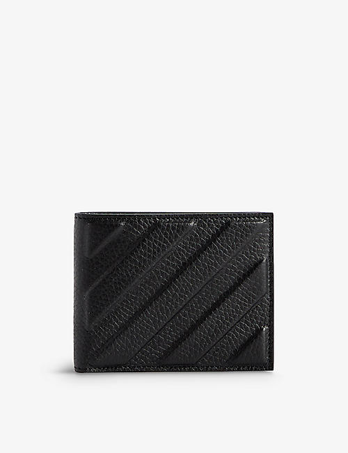 OFFWHITE: Diag leather wallet