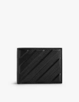Shop Off-white Diag Leather Wallet In Black No Color