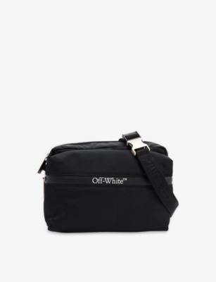 Off-white Offwhite Black No Color Brand-print Woven Cross-body Bag