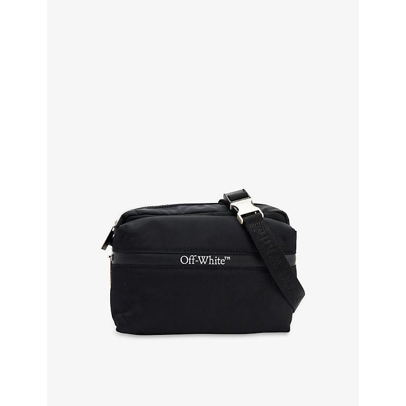 Off-white Offwhite Black No Color Brand-print Woven Cross-body Bag