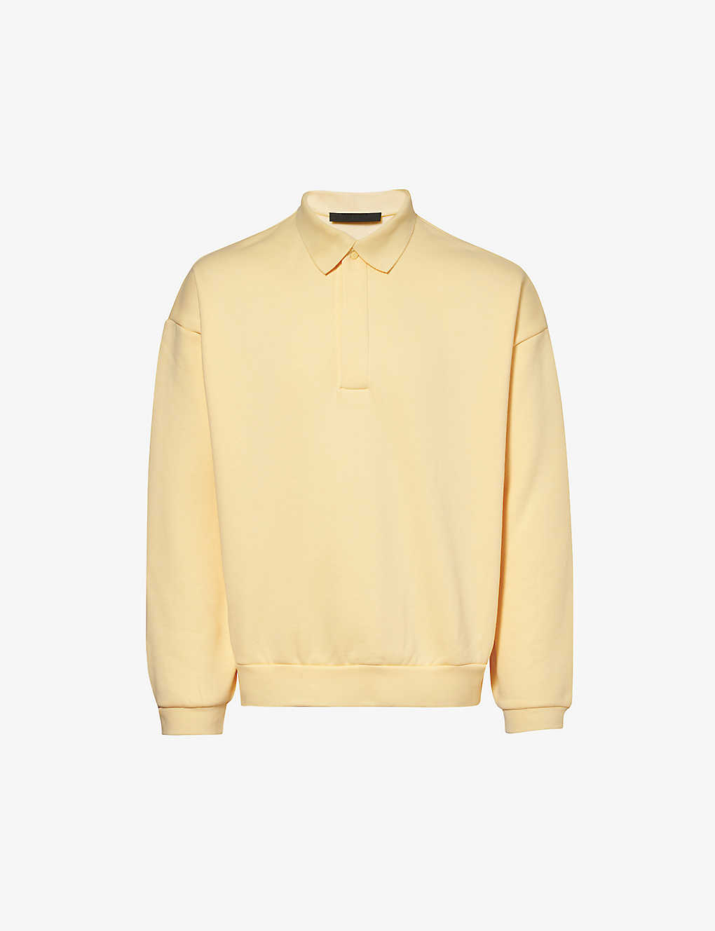 Essentials Fear Of God  Mens Garden Yellow  Oversized Cotton-blend Polo Shirt In Pale Yellow