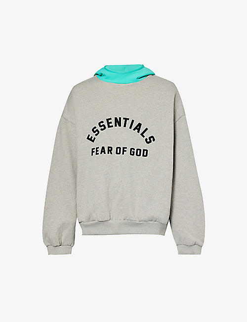 FEAR OF GOD ESSENTIALS: FOG x ESSENTIALS graphic-print cotton-blend hoody