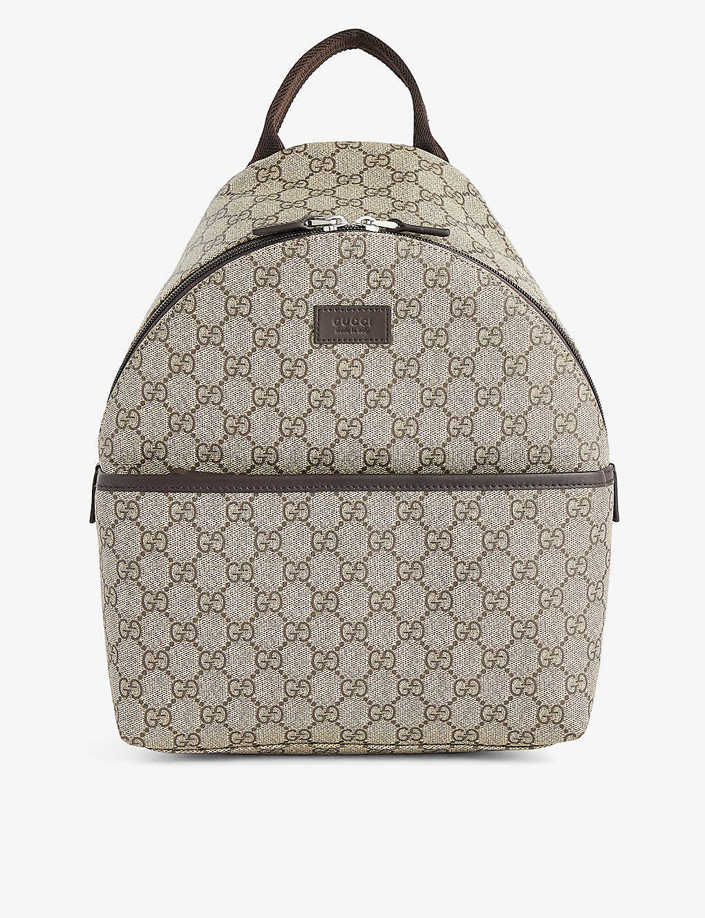 Gucci Girls Multi-coloured Kids Monogram-pattern Canvas Backpack In Be.eb/cocoa/d.ch/d.c