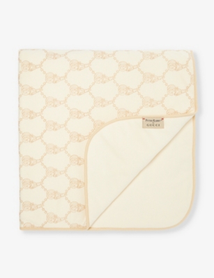 GUCCI - Gucci x Peter Rabbit embroidered-monogram stretch-cotton ...