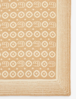 GUCCI: Dot monogram-pattern cotton-knit blanket