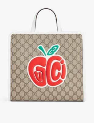 GUCCI Monogram pattern canvas tote bag Selfridges