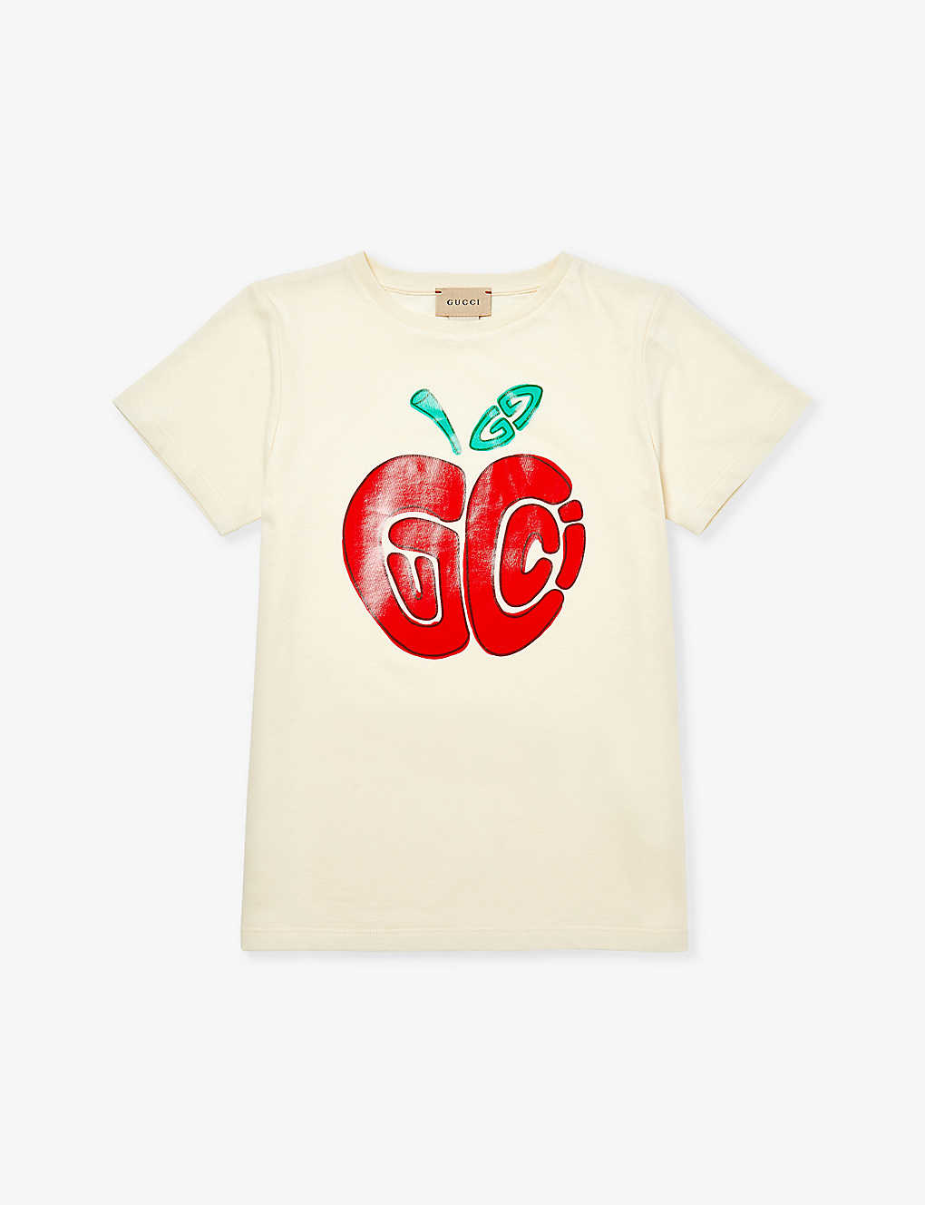 Gucci Kids' Apple-print Cotton-jersey T-shirt 4-12 Years In Multi-coloured