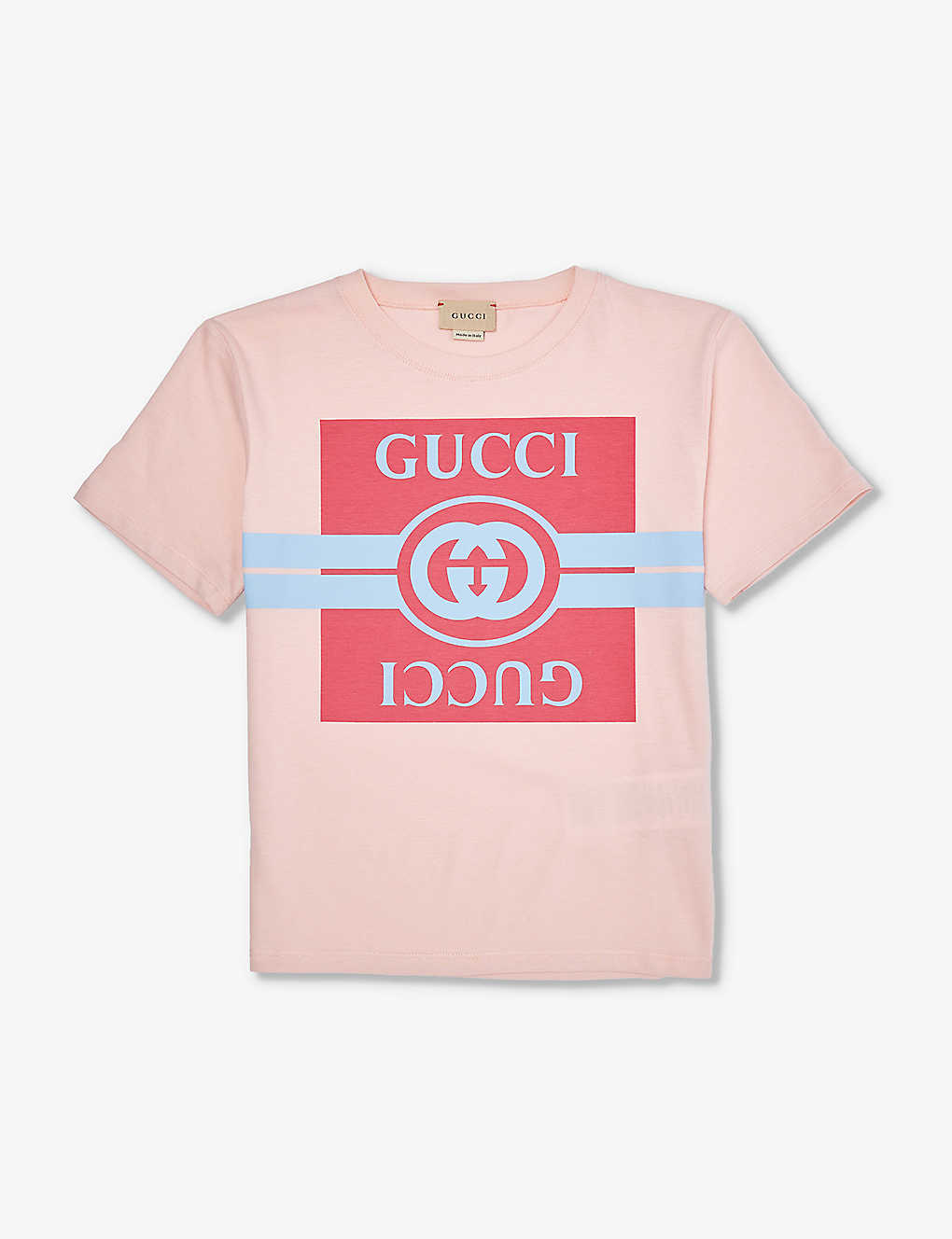 Gucci Kids' Logo-print Cotton-jersey T-shirt 4-12 Years In Pink