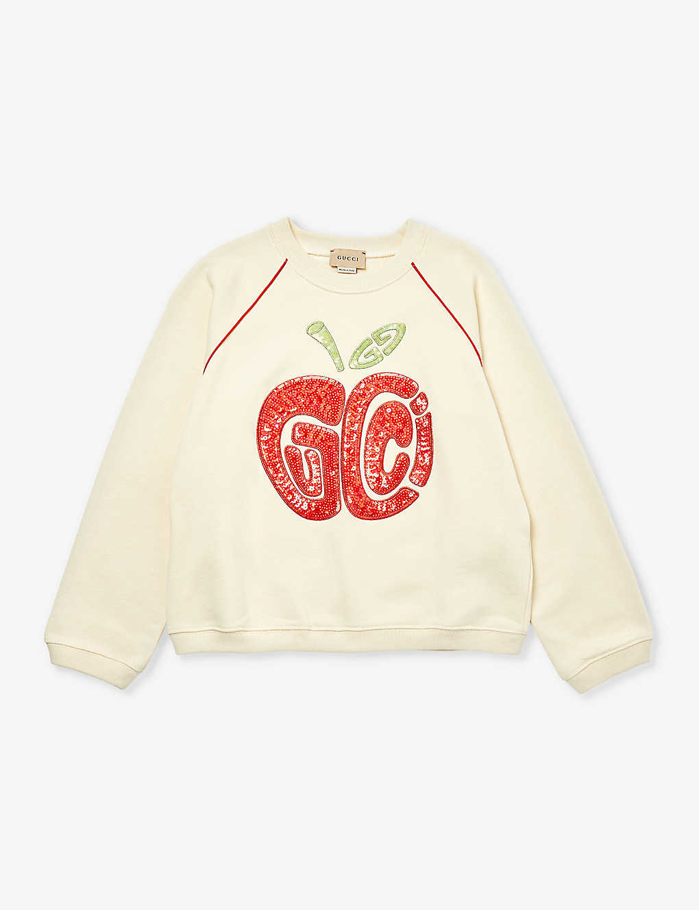 Gucci Kids' Apple-print Cotton-jersey Sweatshirt 4-12 Years In Multi-coloured