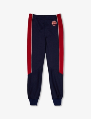 Gucci Kids' Brand-patch Elasticated-waistband Woven Jogging Bottoms 8-12 Years In Multi-coloured
