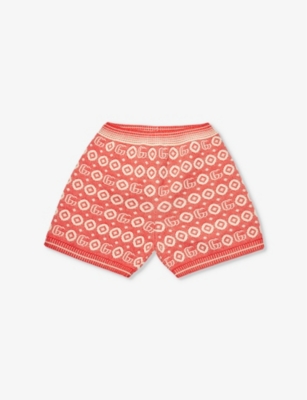 GUCCI: Logo-jacquard cotton shorts 6-12 years