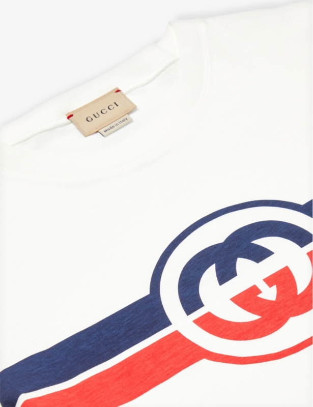 Striped logo-print cotton-jersey T-shirt 4-12 years