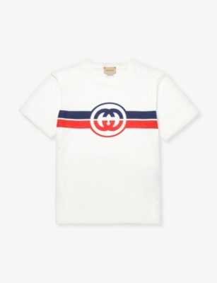 Gucci white logo t shirt on sale