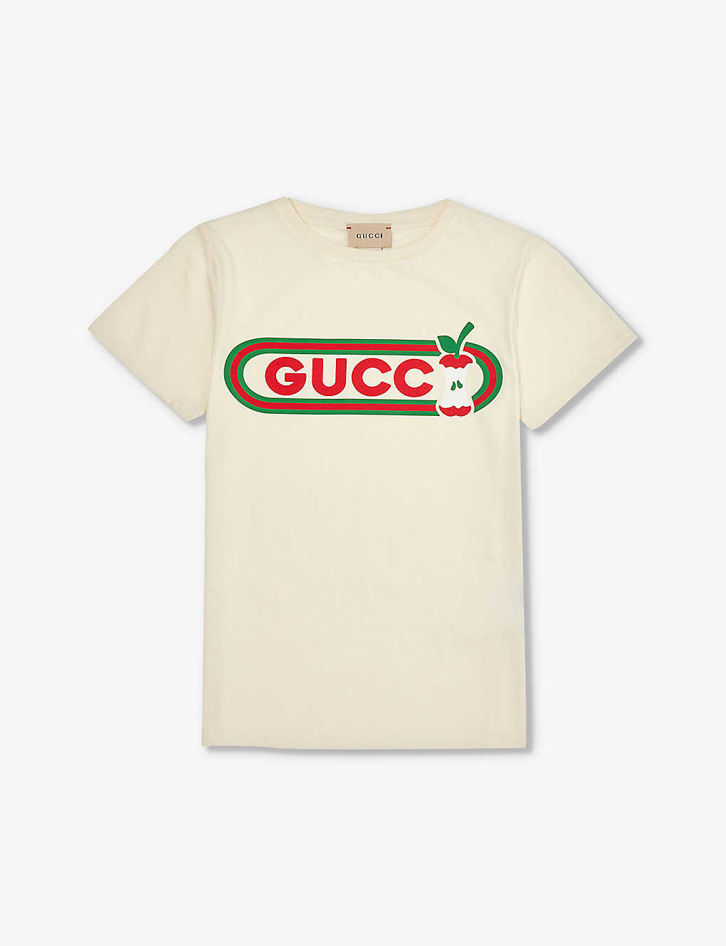 Shop Gucci Boys Sunkissed/green/mc Kids Apple-print Cotton-jersey T-shirt 4-12 Years In Multi-coloured