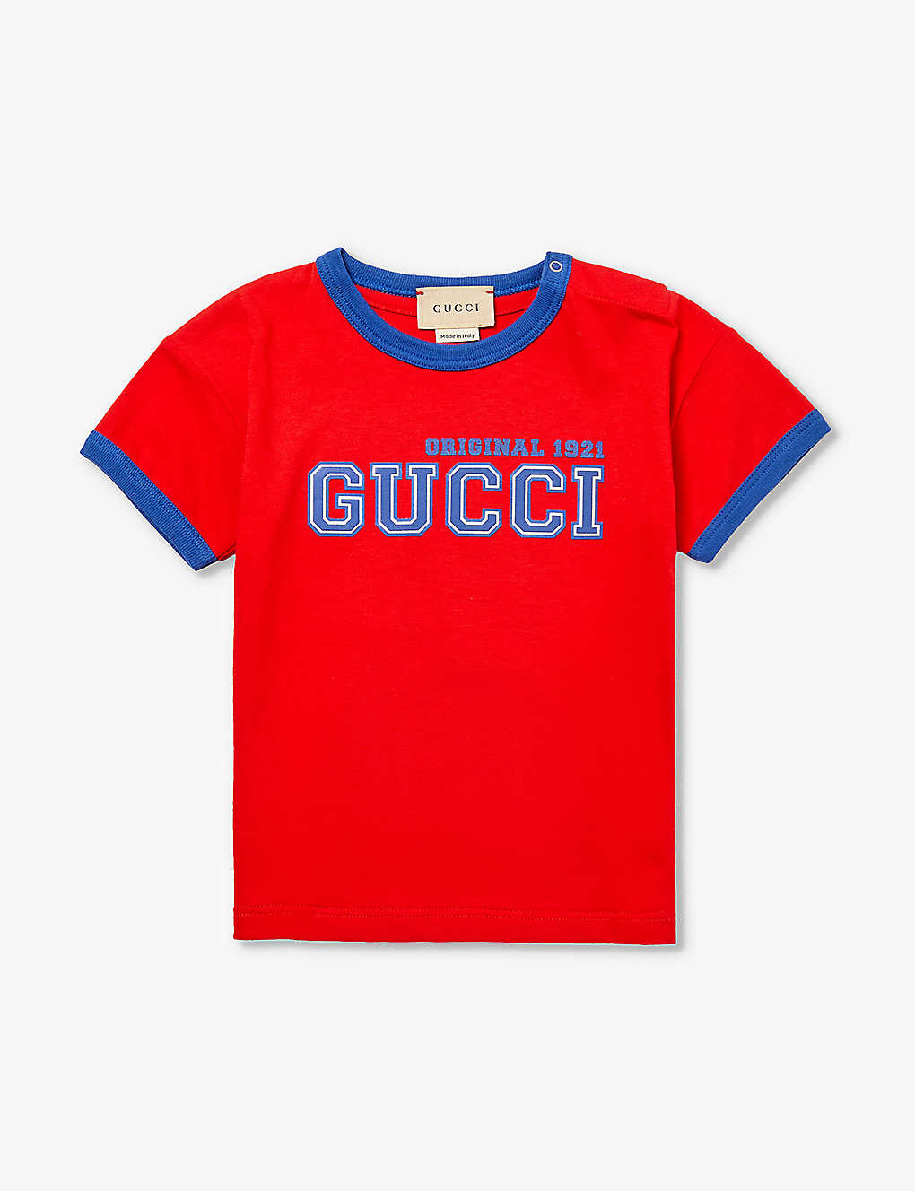 Gucci Kids' Logo Text-print Cotton-jersey T-shirt 12-36 Months In Red