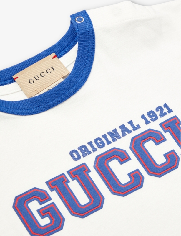 Logo text-print cotton-jersey T-shirt