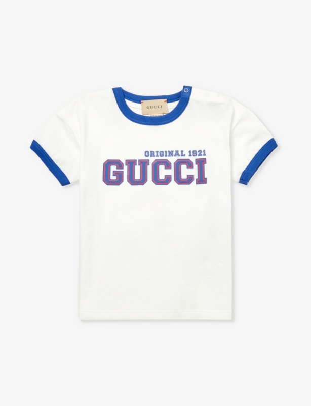Logo text-print cotton-jersey T-shirt