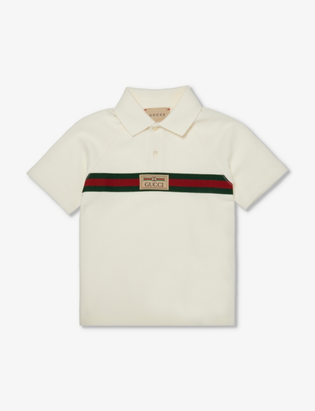 Logo-embroidered short-sleeve stretch-cotton piqué polo shirt 3-36 months